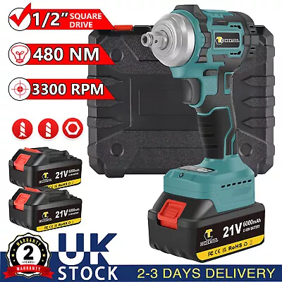 For Makita 21V Battery Cordless Impact Wrench Driver 1/2  Ratchet Rattle Nut Gun • £56.99