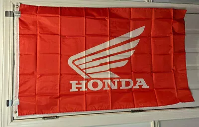 Honda Motorcycle Logo Flag Banner 3x5 Ft Mancave Garage Flag MX/SX • $13