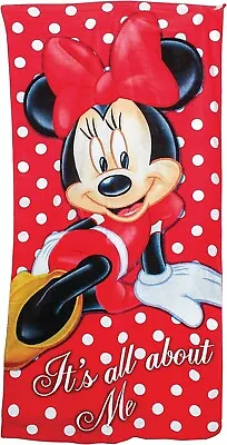 Disney Minnie Mouse Beach Towel All About Me - 100% Cotton 30  X 60  - New • $21.99