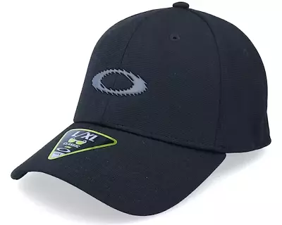 Oakley Mens Static Icon Hat Baseball Golf Flexfit Cap Blackout Large/XLarge New • $23.99