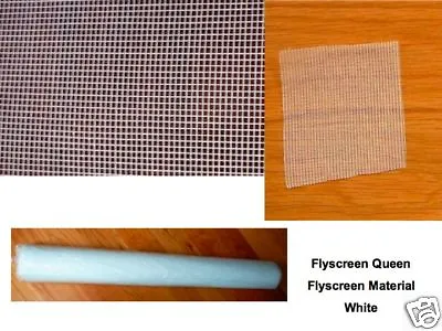 White Flyscreen Insect Mesh Material 1.2m Wide By Half Metre 0.5 X 1.2m • £4