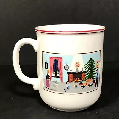 Villeroy Boch Christmas Coffee Mug Naif House Gathering Wood LaPlau Winter Scene • $28.20