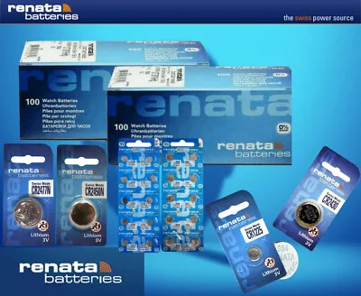 Genuine Renata Swiss Brand 1225 2430 2450 2477 394 315 Battery Lithium Button • $5.49