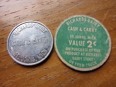 St.johns Michigan Dairy Milk Farm Good For 2 Cents Tokens • $6.99