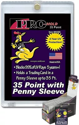 (15) Mh35s Promold One Touch 35pt Uv Magnetic Trading Card Penny Sleeve Holders • $28.90