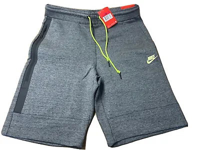 Nike Sportswear Tech Fleece Shorts Sz L Grey Volt 628984 037 OG Slim Tapered NSW • $69.95