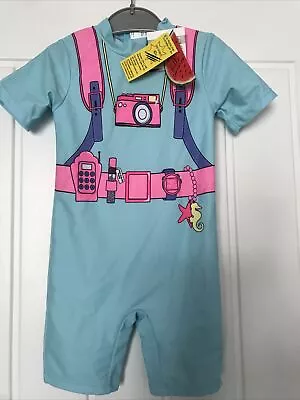 Baby Girls UV Surfsuit All In One 6-9 Months Mermaid Sunsafe Swimwear BNWT • £8.99