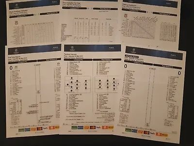 Real Madrid Liverpool 2022 UEFA Champions League Final Team Sheets Not Ticket • £6.99