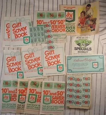 Huge Collection Of S&H Green Stamps & Booklets Loose Empty Filled Awards S & H • $7.49