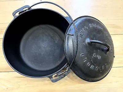 New Price. Vintage Cast Iron Griswold No.8 “Tite-Top” Dutch Oven 833 B With Lid • $175