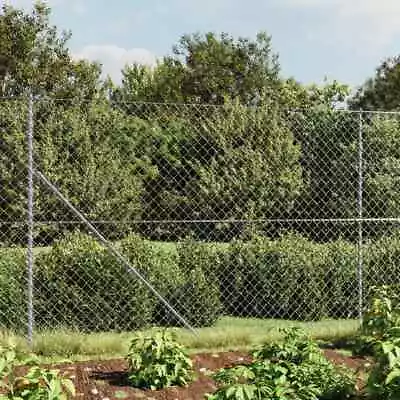 Chain Link Fence Outdoor Mesh Fence Patio Wire Mesh Roll Garden Fence VidaXL • £85.99
