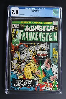 FRANKENSTEIN #1 ORIGIN Solo Marvel 1973 PLOOG 1st Walton Canute Farrell CGC 7.0 • $129