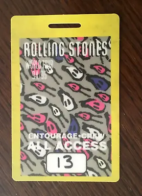 THE ROLLING STONES 1994-95 VOODOO LOUNGE TOUR AAA ENTOURAGE PASS *(Reproduction) • $16.38