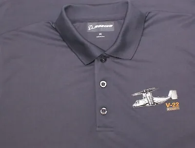 $17.99 • Buy Boeing V-22 Osprey Helicopter Employee Uniform Polo/Golf Shirt, Mens Medium