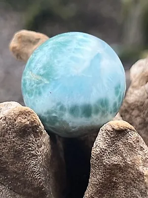 Larimar Ball Deep Blue Dolphin Stone : Peace: Love : Tranquility 277 30mm • £39.99