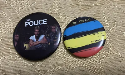 The Police Vintage Pin Button Pinback 80s Rock Music Group Band Lot Of 2 • $12.67