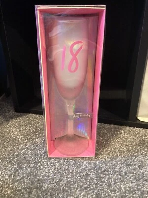 £2.50 • Buy New 18th Birthday Champagne Glass, Never Used