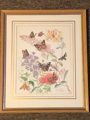 Ltd Edition Framed & Signed Print 'Butterflies In Your Garden' Marjorie Blamey • £45