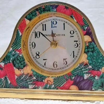 1980s Howard Miller Veggie Mushroom Mini Mantel Desk Clock Working Great • $14.59