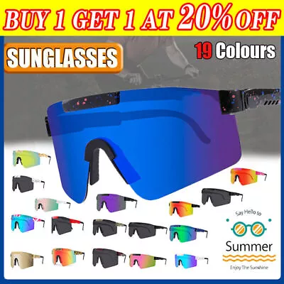 Cycling Sunglasses Goggles Bicycle Outdoor Sports Unisex Glasses Men Eyewear AU • $28.55