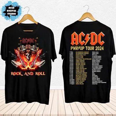 2024 ACDC Pwr Up World Tour Shirt Rock Band ACDC Graphic  ACDC Band Fan Gift • £27