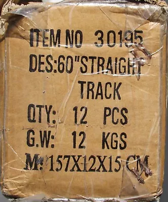 $449.99 • Buy Aristo-Craft 30195 USA Brass 5' Straight Track Sections 12x FULL BOX G-Gauge NOS