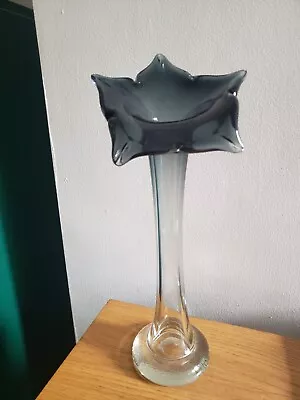 Mid Centry Modern Glass Flower Vase Murano Decorative  • £19.99