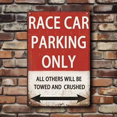 Car Posters For Boys Room Car Decor Race Car Parking Only Car Wall Decor Metal T • $11.71