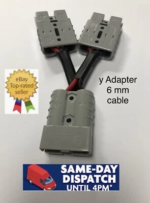 $18.55 • Buy 50 Amp Anderson Style Plug Connector Double Y Adapter 6mm Auto 