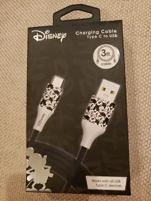 Disney Mickey Mouse 3 Ft Charging Cable Type C To USB - New • $15