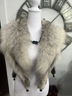 Vintage  Fox Fur Stole Real Fur Wrap Scarf  Fox Pelt REALLY NICE! • $59
