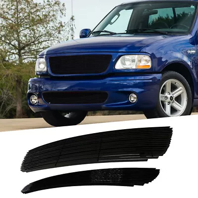  Fits 1999 00 01 2002 2003 Ford F-150 Lightning Black Billet Grille Insert Combo • $167.86