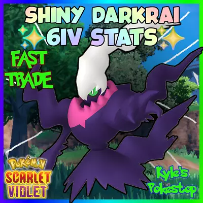 ✨ 6iv Shiny Darkrai ✨ Pokemon Scarlet And Violet Ev'd Battle Ready 🚀or Nonshiny • $2.99