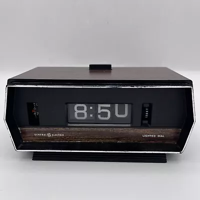 Vintage General Electric Rotating Flip Alarm Clock GE 8141-4 Clock TESTED READ • $14.99