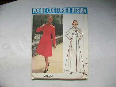 Vogue Couturier Design Fabiani Coat Pattern Unused Size 10 Vintage • $30