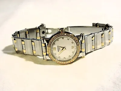 Movado Vizio 18K Gold Diamond Bezel & Diamond Dial EXCELLENT CONDITION! • $871.20