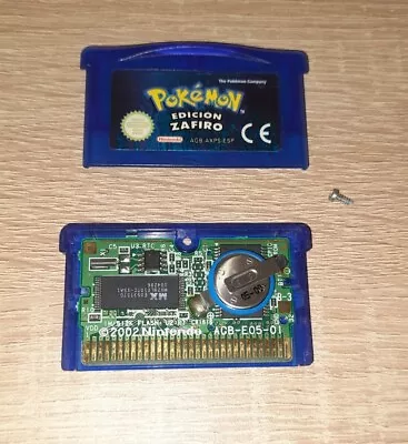 GBA Pokemon Sapphire / Zafiro Spain GENUINE - POKEDEX WITH ALL 386 PKM • $49.99