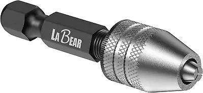 LABEAR Drill Chuck Keyless Mini Adapter ¼ Inch Hex Shank | 0.3-3.2Mm Capacity Fo • $15.28