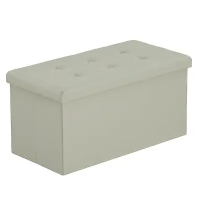 Clearance Foldable Storage Box Ottoman Seat Stool Home Footstool Organizers • £19.99