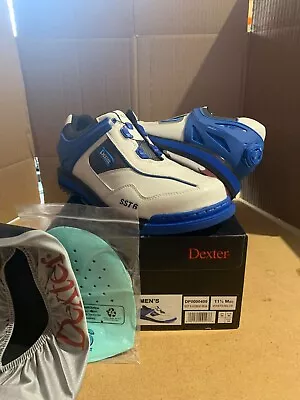 USED DEXTER SST6 Hybrid BOA White/Blue Bowling Shoes RH Size 11.5 (EBAY) • $41