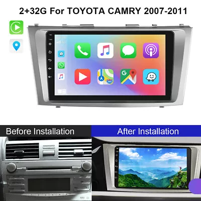 ✨🎁2+32GB 9  For Toyota Camry Car CD DVD Radio Stereo CarPlay Unit 2007-2011 GPS • $98.48