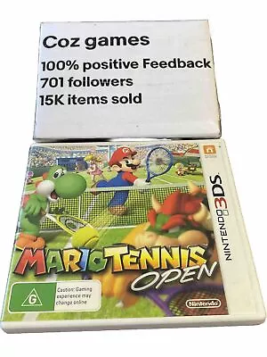 Mario Tennis Open For The Nintendo 3DS PAL 2012 Australian Release Mario Peach • $14