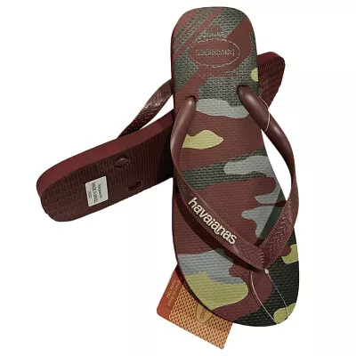 Nwt Havaianas Msrp $29.99 Men's Red Beach Thong Flip Flops Sandals • $19.99