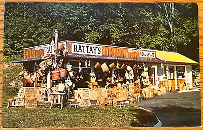 Connecticut CT New Milford Rattay's For Rattans Baskets Real Estate 1967 PC • $6.75