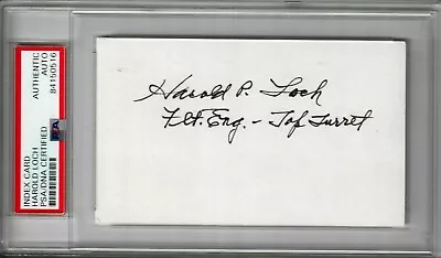 Harold Loch Signed Index Card Psa Dna 84150516 (d) Wwii Memphis Belle • $109.95