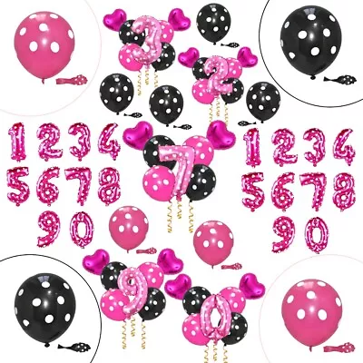 Birthday Theme Balloons Party Decoration Heart Garland Digit 0-9 Foil Ballon UK • £5.45