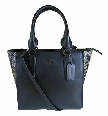 $189.05 • Buy Coach Crosby Black Leather Messenger Bag