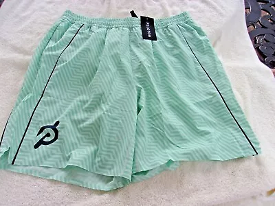 NWT Peloton Shorts Men's L 6 In. Inseam Pockets Polyester Light Green • $19.99