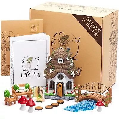 Garden Kit Glow In The Dark Fairy Accessories Set 7.1  Fairy House With Opening  • $80.22