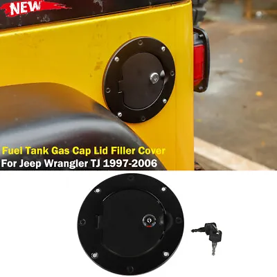 Locking Fuel Tank Gas Cap Lid Filler Cover Door Lock For Jeep Wrangler TJ 97-06 • $21.99